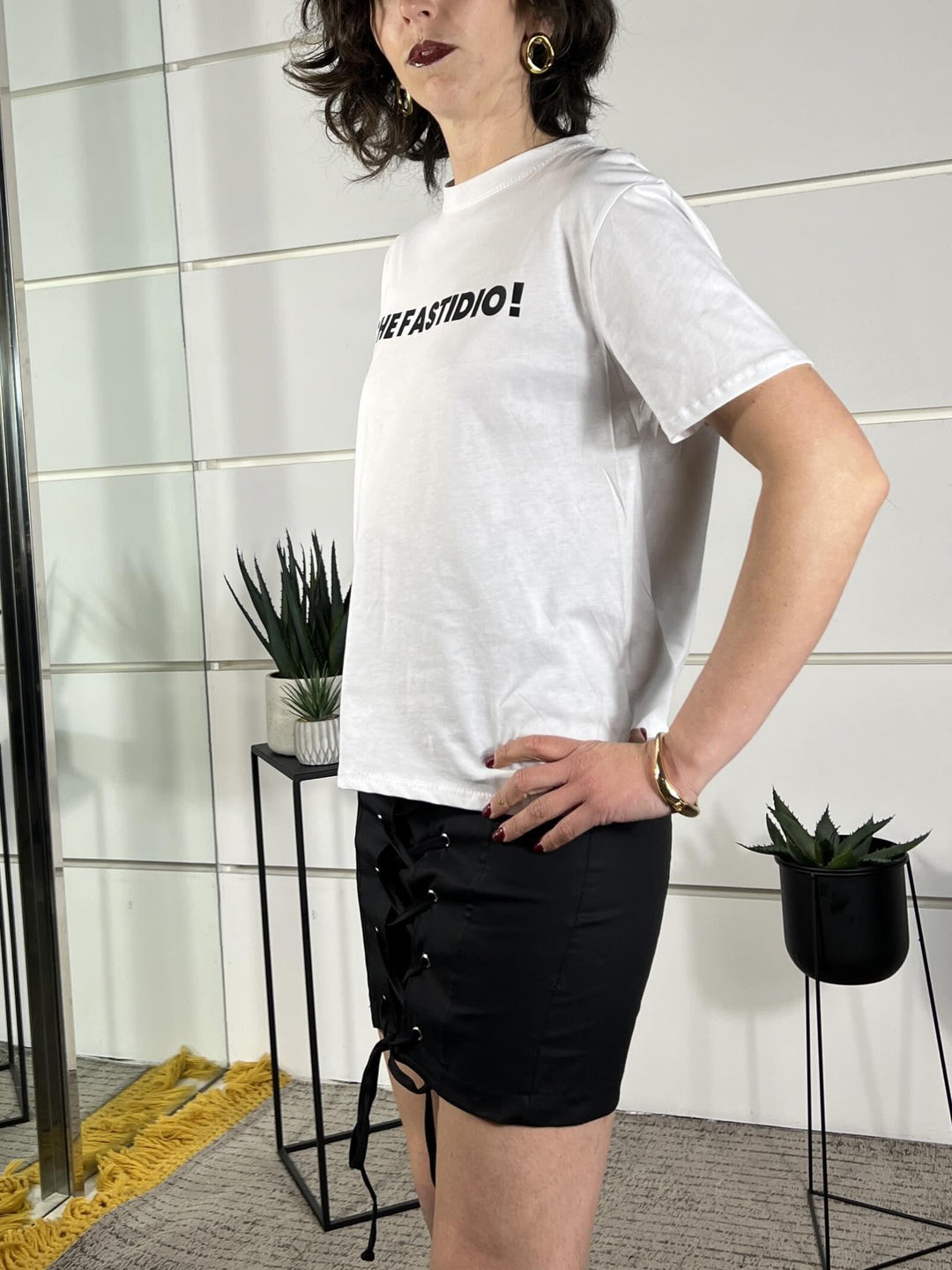 t-shirt con stampa che fastidio L02T0718BIANCO PHILIA LOFT