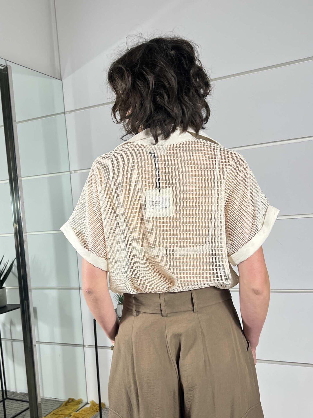 maglia a polo a rete beige TAB1937BEIGE 06/1 VICOLO