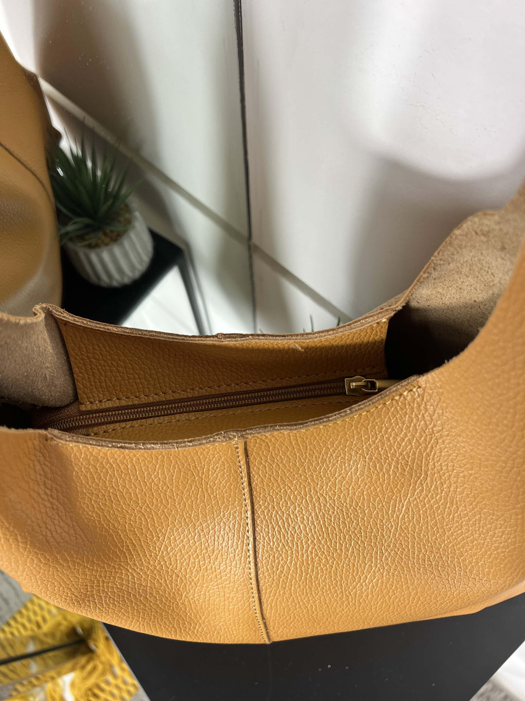 borsa in pelle a spalla cuoio DO-B0124CUOIO FEMME CAFE SELECTION