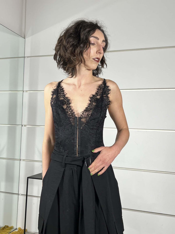 body con pizzo neero B282LJS1900 IMPERIAL