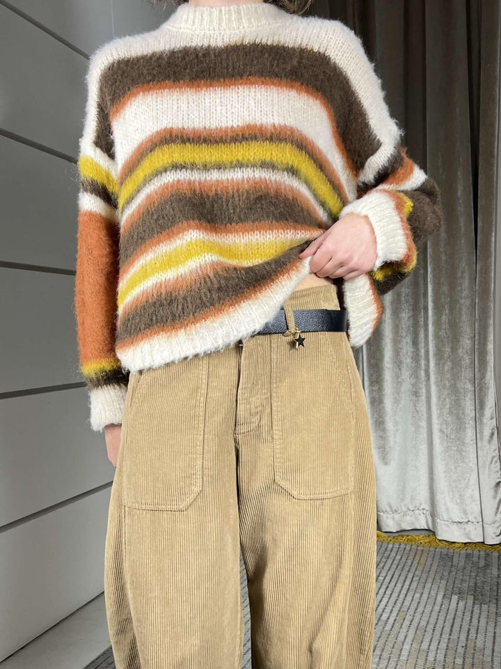 pantalone velluto a ovetto cammello 59054PCAMMELLO SUSY MIX