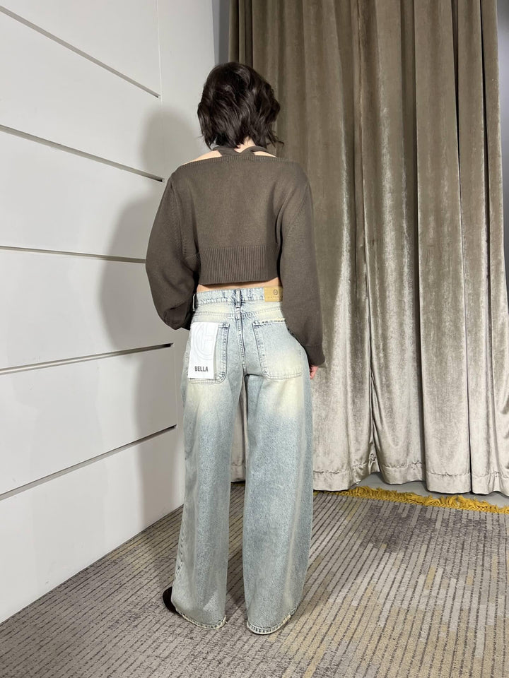 jeas modello bella  lavaggio al the PLS-Q029DENIM HAVE ONE