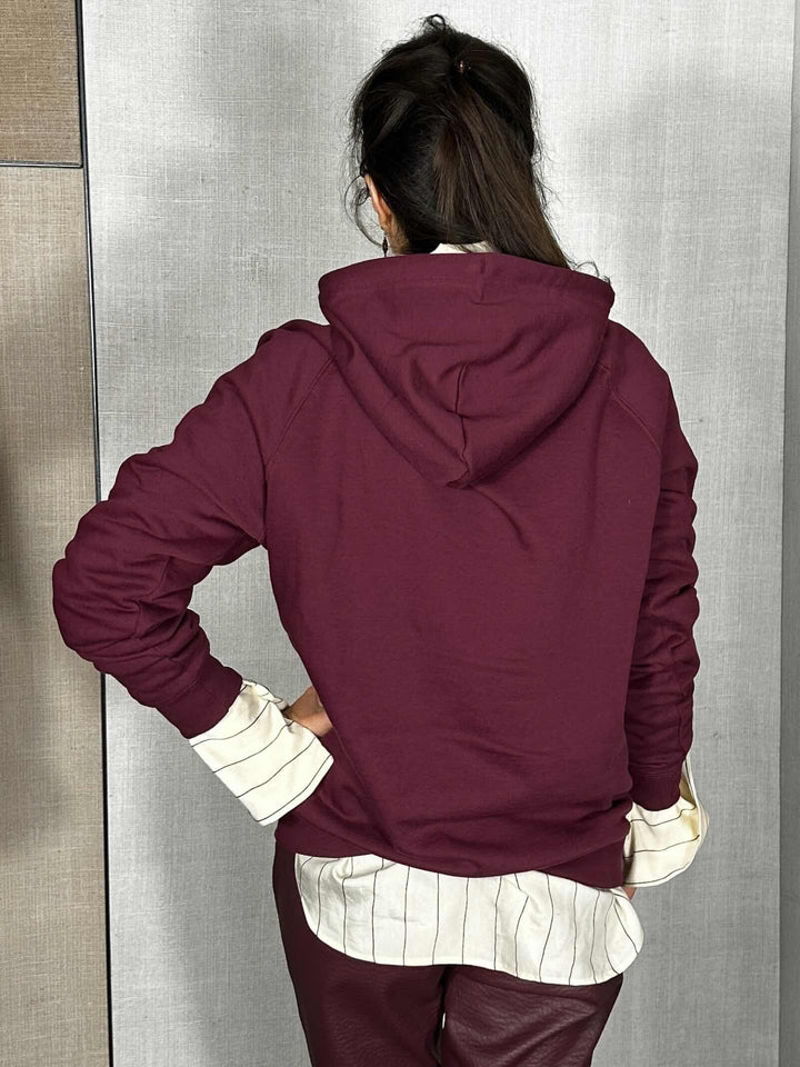 felpa bordeaux Save the Bear con cappuccio KIVE7039 CARLA G