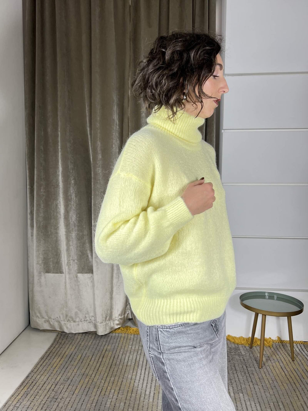 dolcevita in misto lana giallo 28014GIALLO SUSY MIX