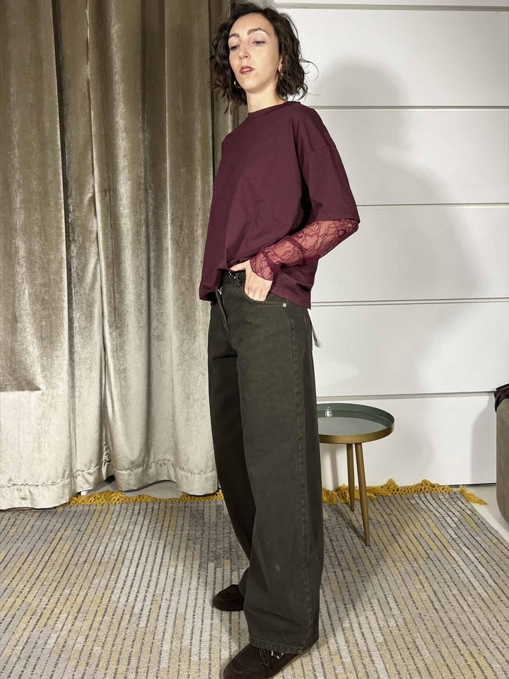 jeans tinto capo modello bella  moro old PLS-P014MORO OLD HAVE ONE