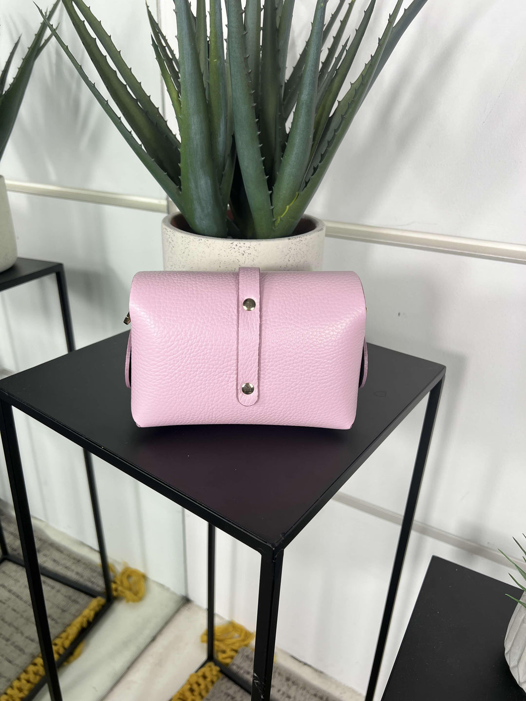borsa in vera pelle soft pink con tracolla a catena 5363SOFT PINK FEMME CAFE SELECTION