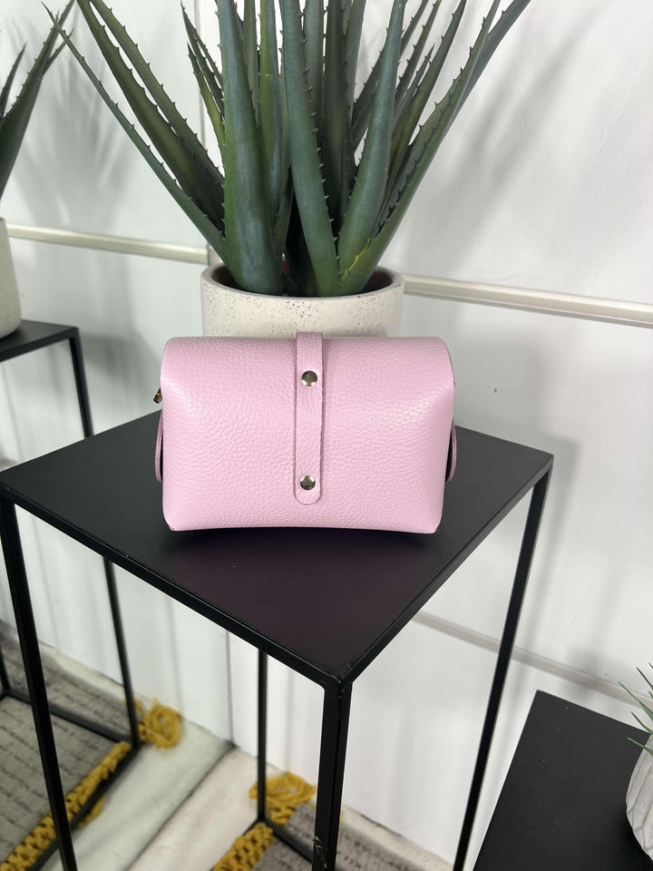 borsa in vera pelle soft pink con tracolla a catena 5363SOFT PINK FEMME CAFE SELECTION