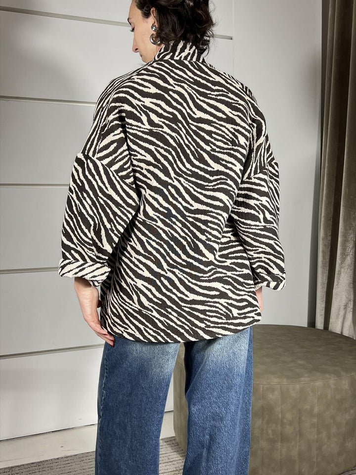 kimono zebrato moro e burro KJK-P074ZEBRATO HAVE ONE