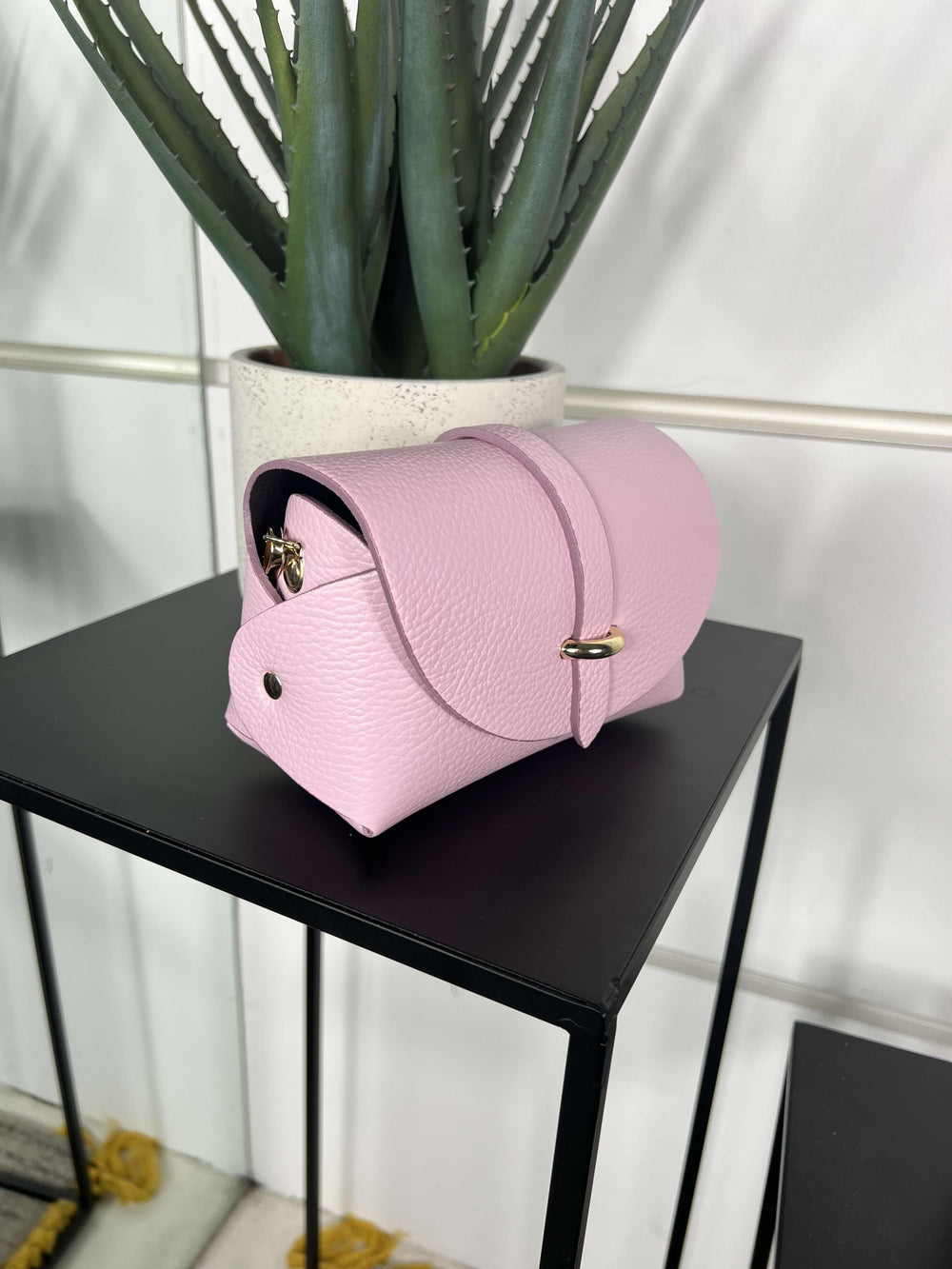 borsa in vera pelle soft pink con tracolla a catena 5363SOFT PINK FEMME CAFE SELECTION