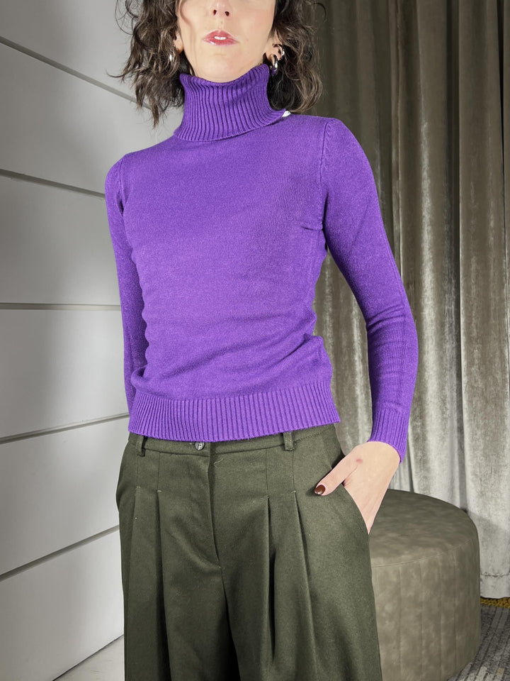 pantalone palazzo in calda viscosa vede militare T2020V280VERDE MILITARE SUSY MIX