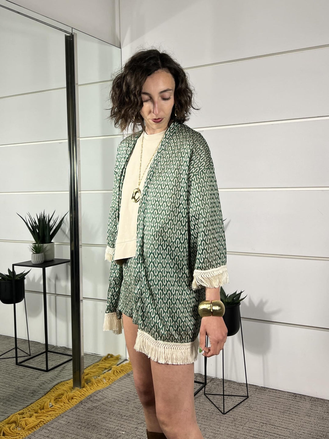 kimono fantasi verde TAB2060VERDINO VICOLO