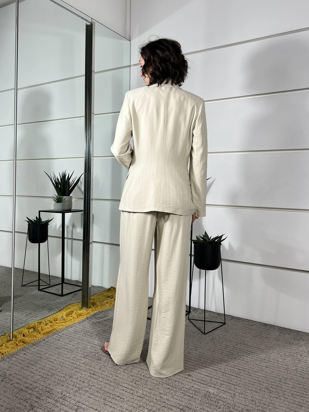 giacca gessta beige in viscosa SMXJ0055BEIGE SUSY MIX