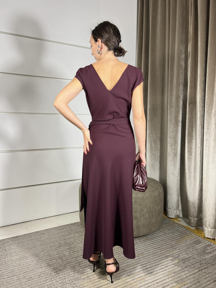 abito lungo vino con arricciatura AFSTKER1470 IMPERIAL