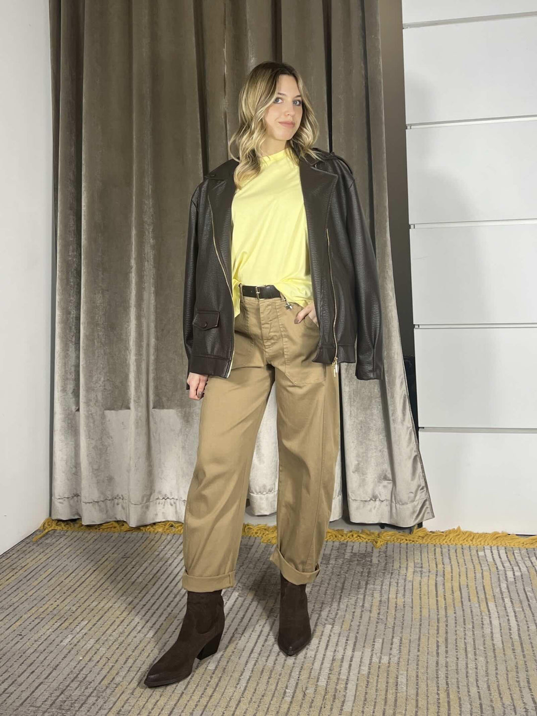 pantalone ovetto in cotone 58300PCAMMELLO SUSY MIX