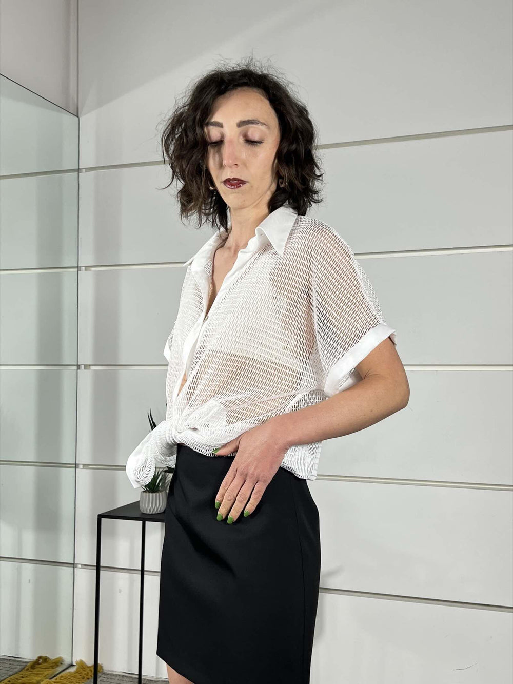 maglia a polo a rete naturale TAB1937NATURALE 02 VICOLO