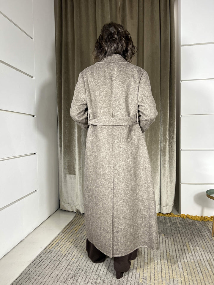 cappotto over con cinta moro 50% lana KCT-P013MORO HAVE ONE