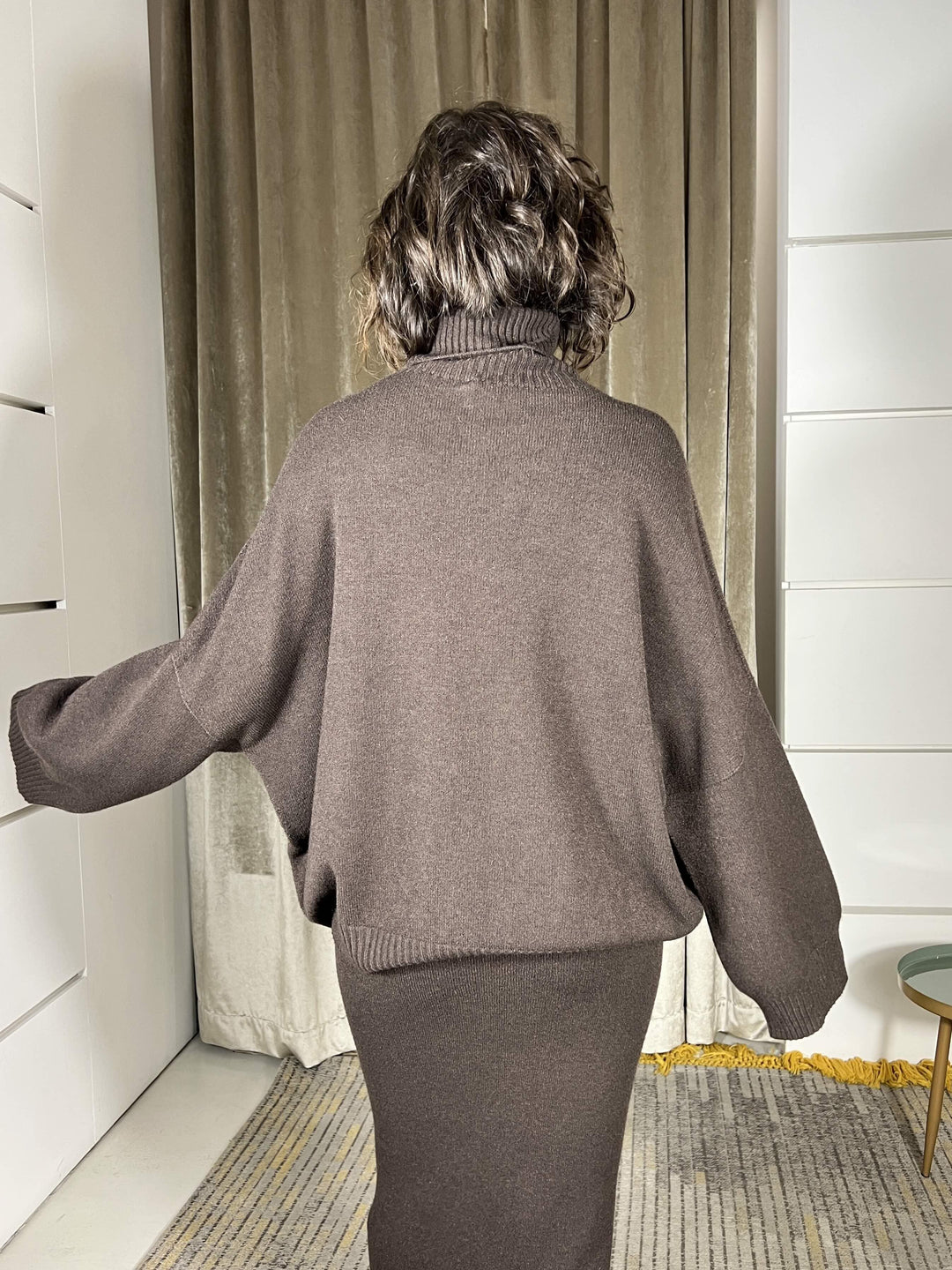 maglione collo alto con coste moro M30258911880 IMPERIAL