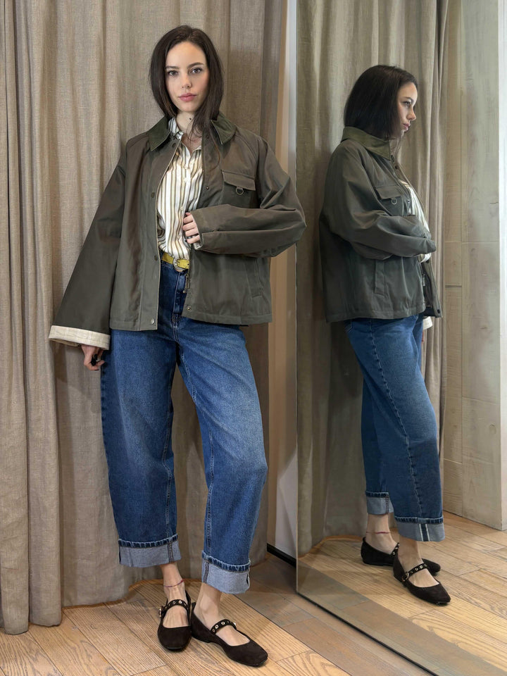 jeans barrel con risvolto denim medio CHARLOTTE001 iBLUES