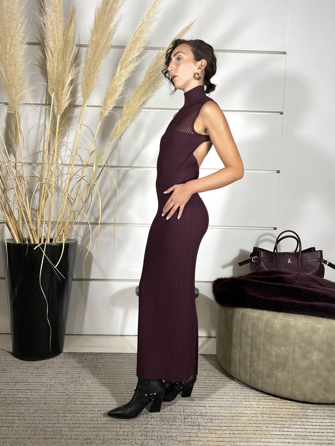 ABITO RED PURPLE A COSTINE CON APERTURA POSTERIORE 8A1555K143M536 PATRIZIA PEPE PREVIEW