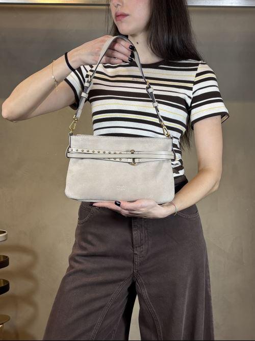 borsa beige in suede con cinturini BELT BAG MINI SUEDEC50Q PINKO