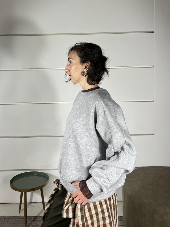 felpa over felpata grigia FFW-P046GRIGIO HAVE ONE