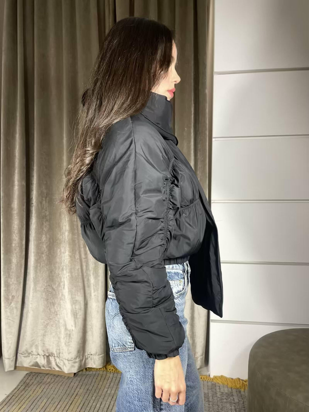 IMBOTTITO CROPPED CON SCIARPA INTEGRATA 8O0180A609K103 PATRIZIA PEPE PREVIEW