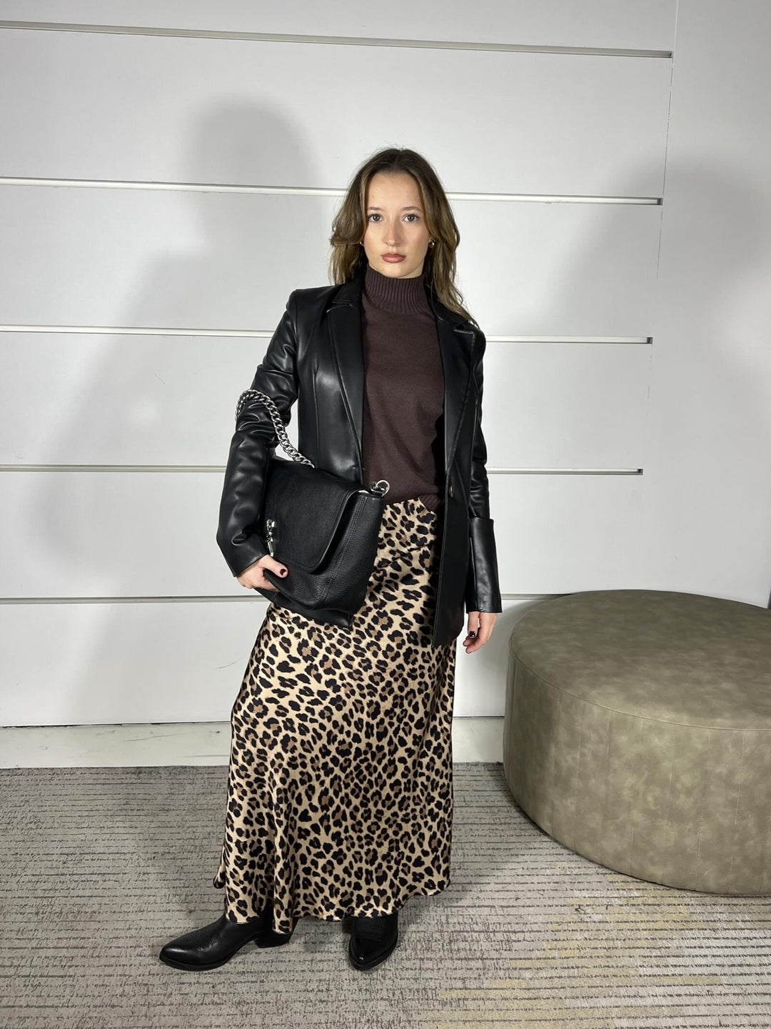 giacca in ecopelle nera sfiancata PP240T10NERO SUSY MIX