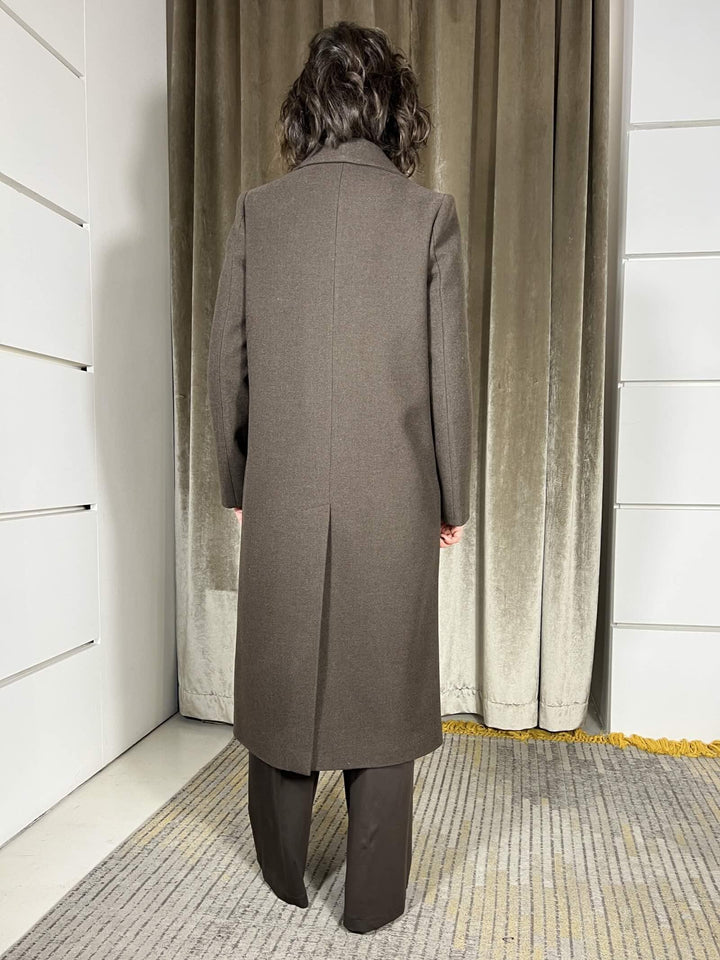 cappotto lungo doppiopetto regolare moro TF1796MORO VICOLO