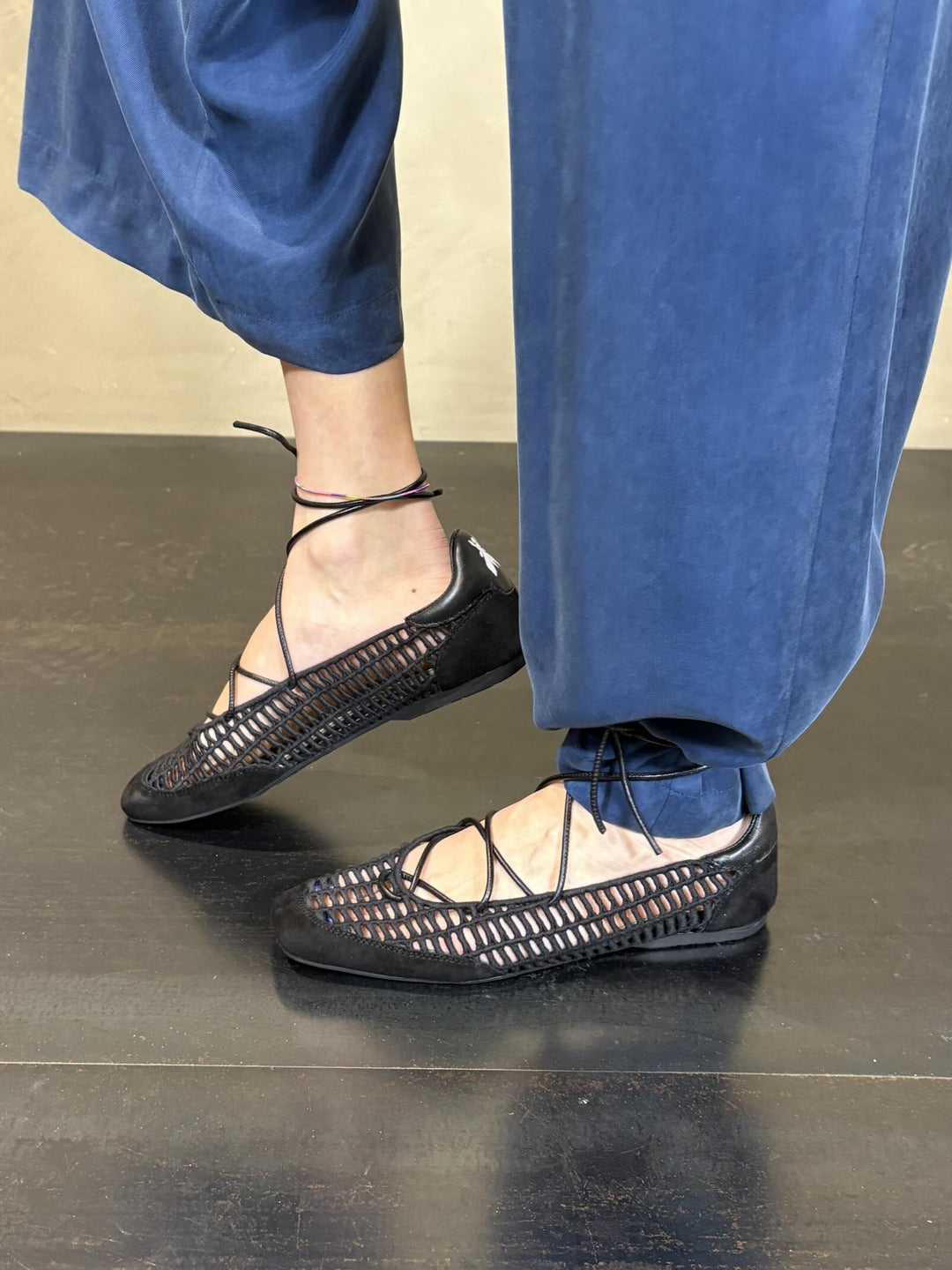 ballerine nere in rafia alla schiava 2Z0025L184K103 PATRIZIA PEPE MAIN