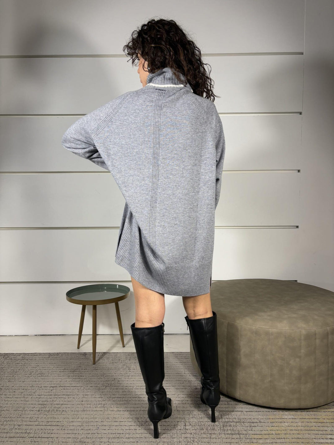 ABITO IN MAGLIA COLLO ALTO COLORE GRIGIO FOGO ABITOII2 PINKO