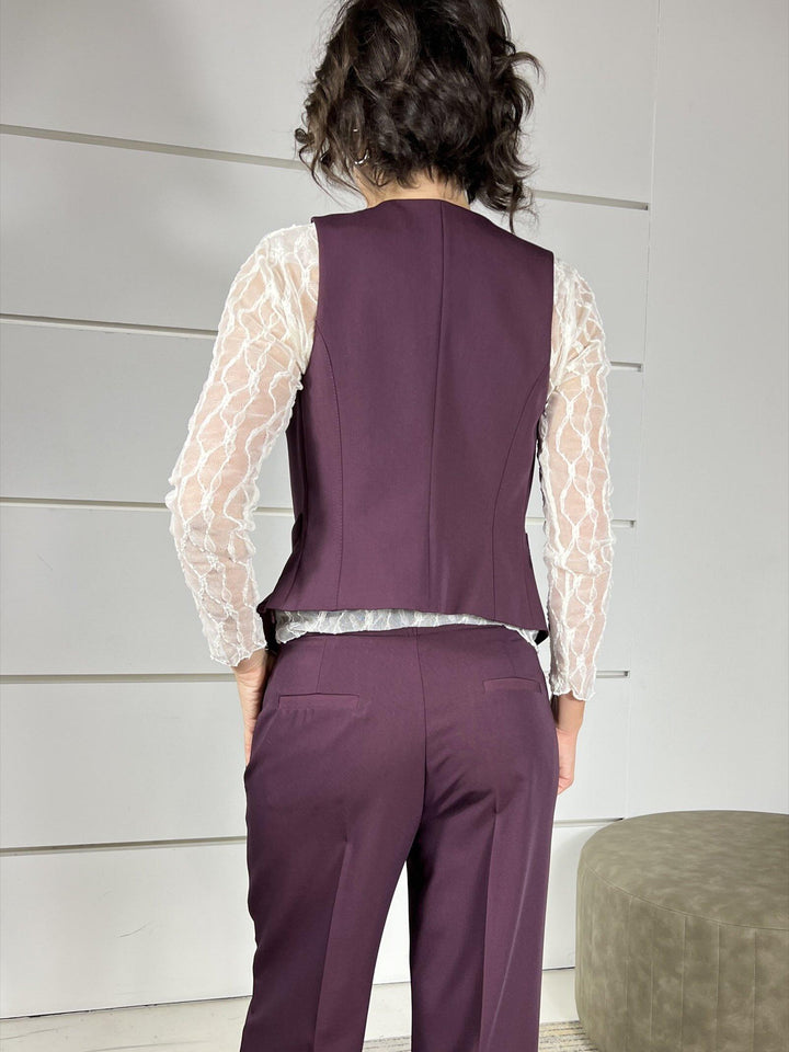 GILET BORDEAUX TF0370BORDEAUX VICOLO