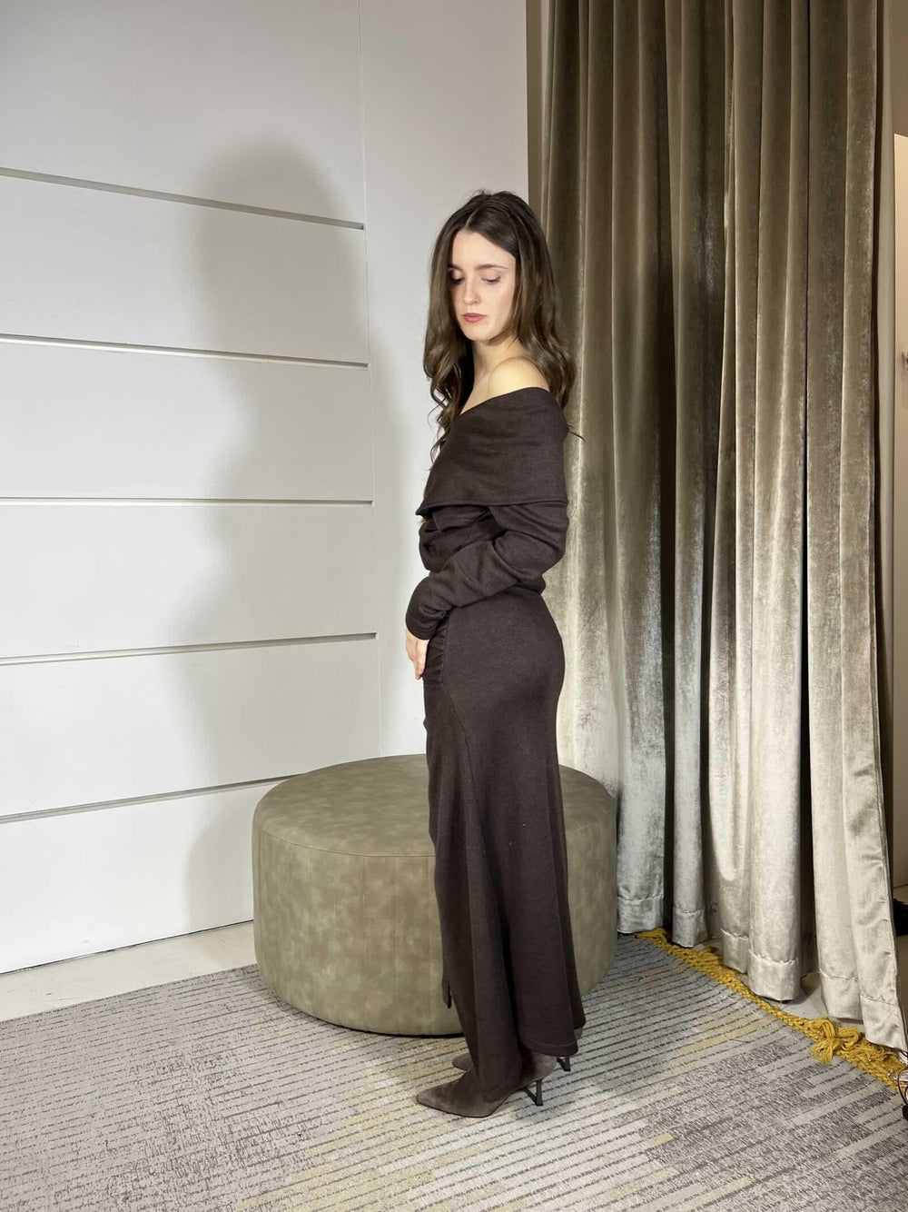 MAGLIA MORO CON DETTAGLIO ORO D01E0941MORO PHILIA LOFT