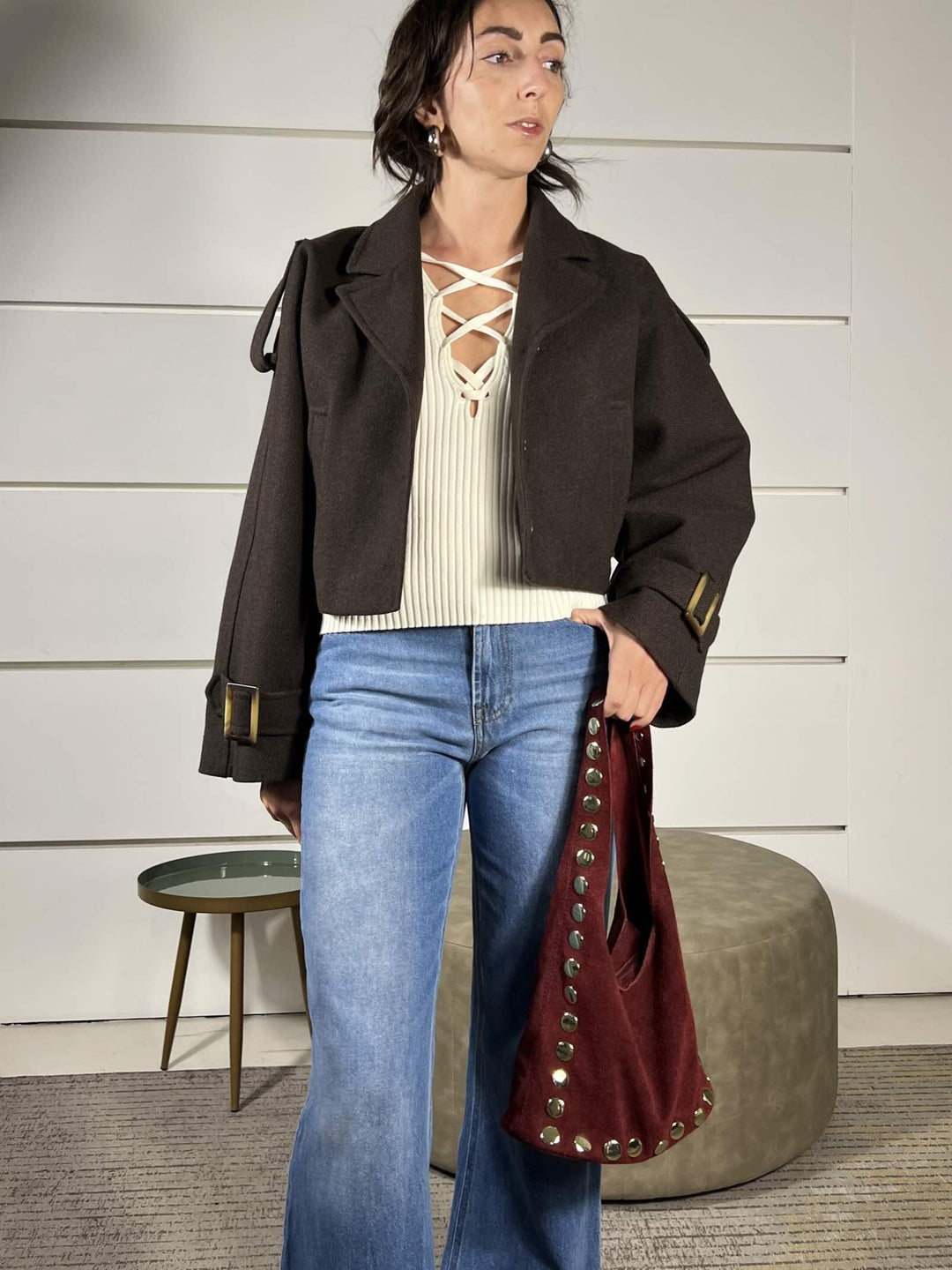 cappotto corto moro TF1179MORO VICOLO