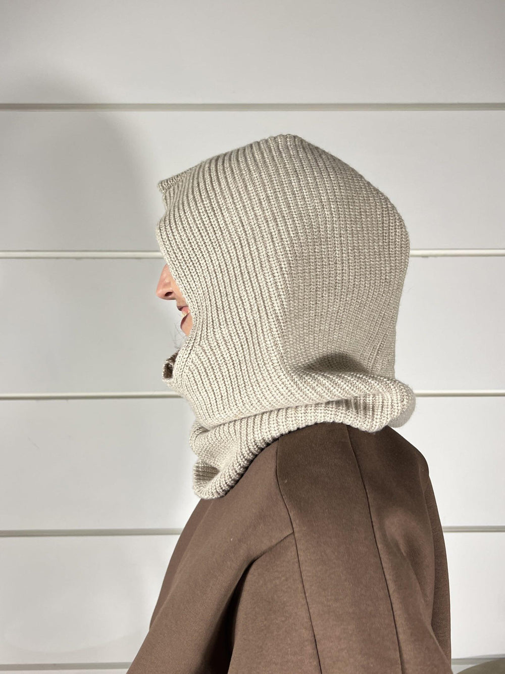 balaclava sabbia in misto lana 55061FSABBIA VICOLO
