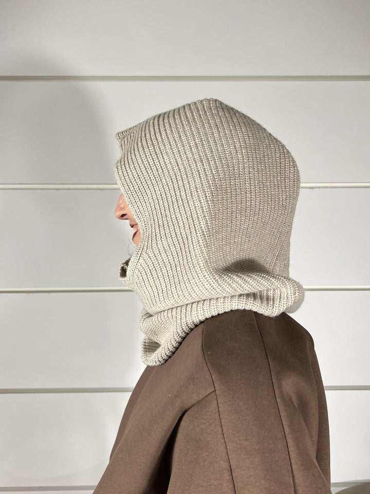 balaclava sabbia in misto lana 55061FSABBIA VICOLO