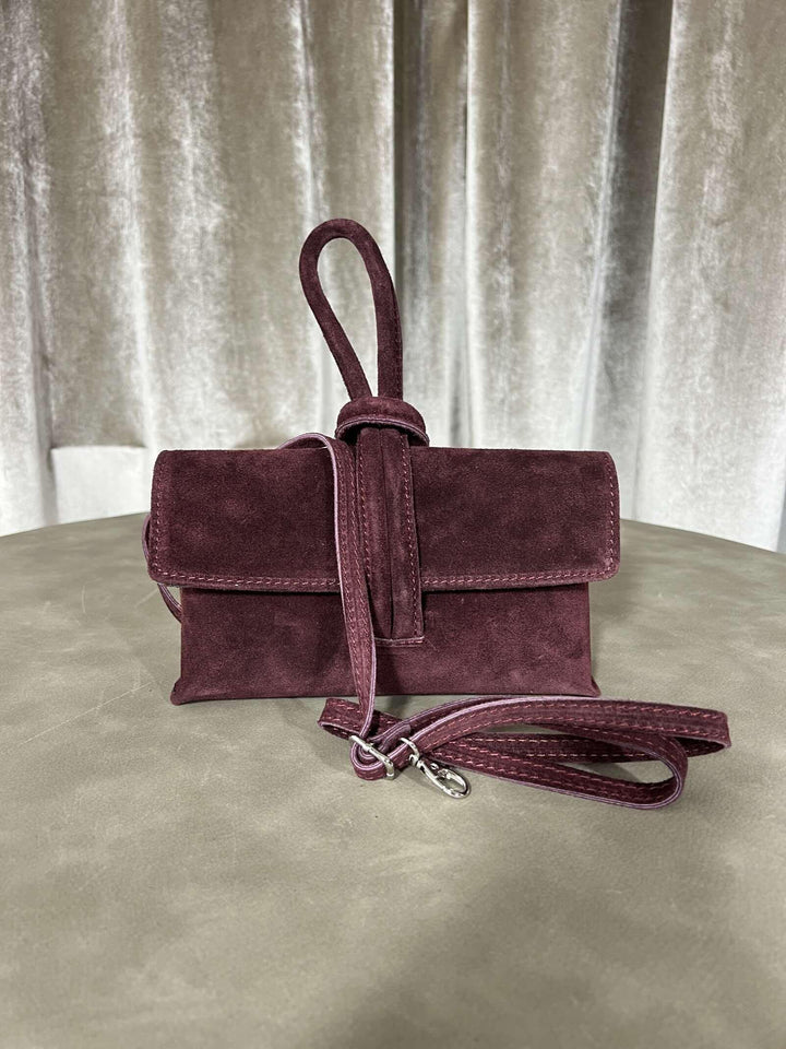 BORSA A NODO IN CAMOSCIO BORDEAUX 200415BORDEAUX FEMME CAFE SELECTION