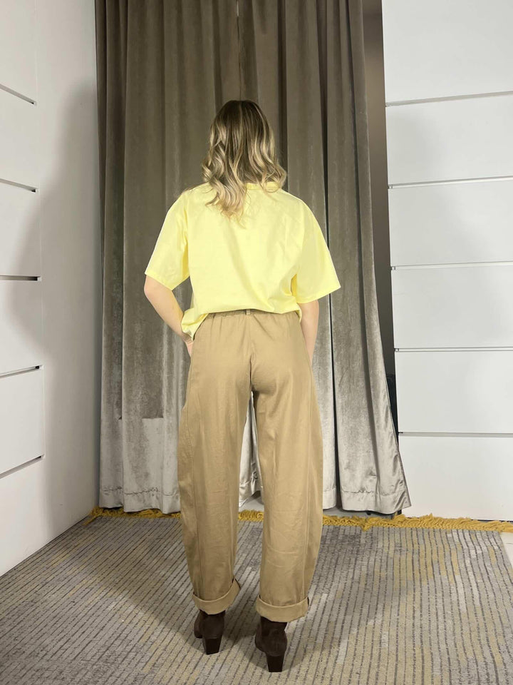 pantalone ovetto in cotone 58300PCAMMELLO SUSY MIX