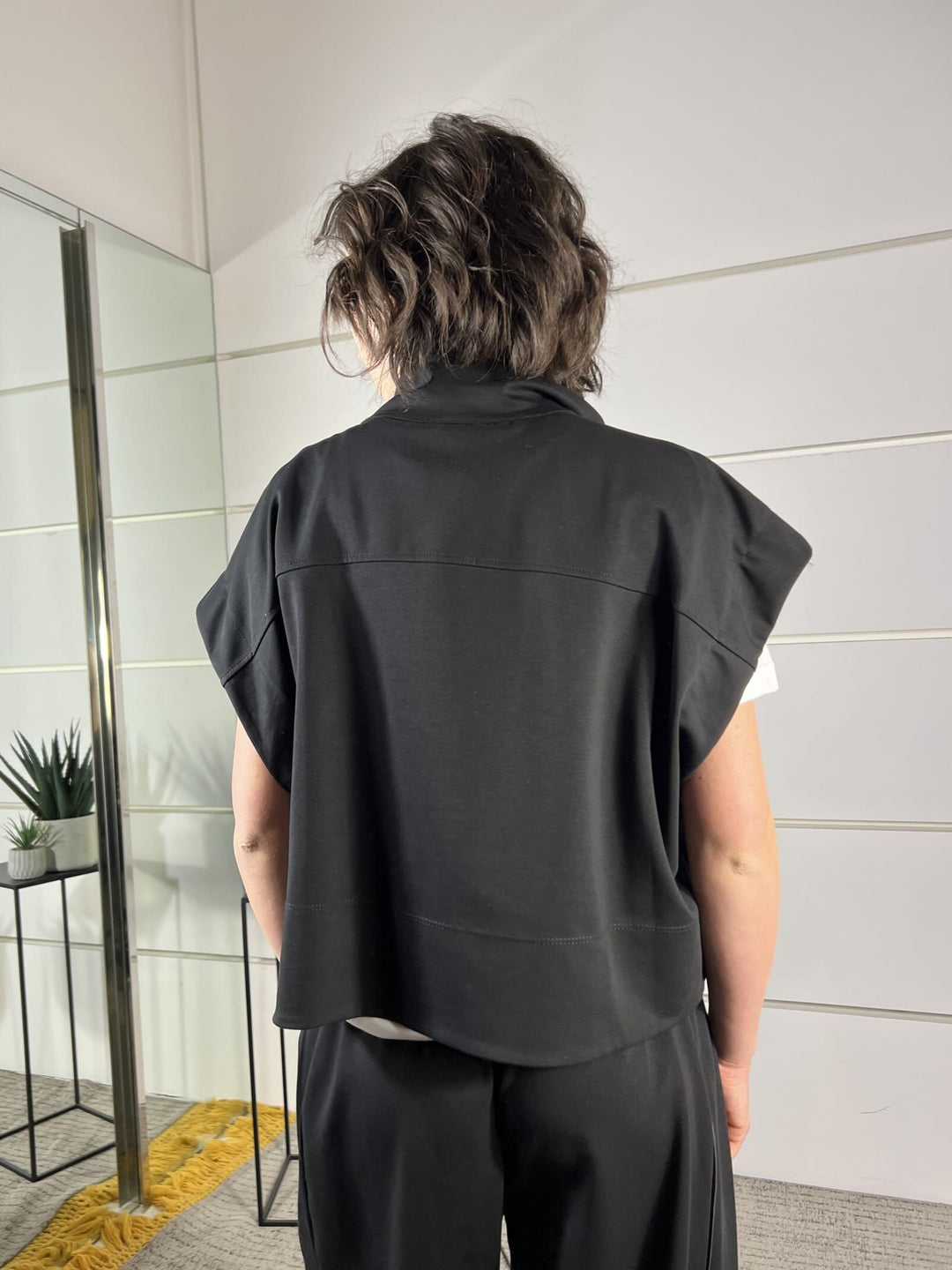 felpa smanicata con zip nera SMXB0035NERO SUSY MIX