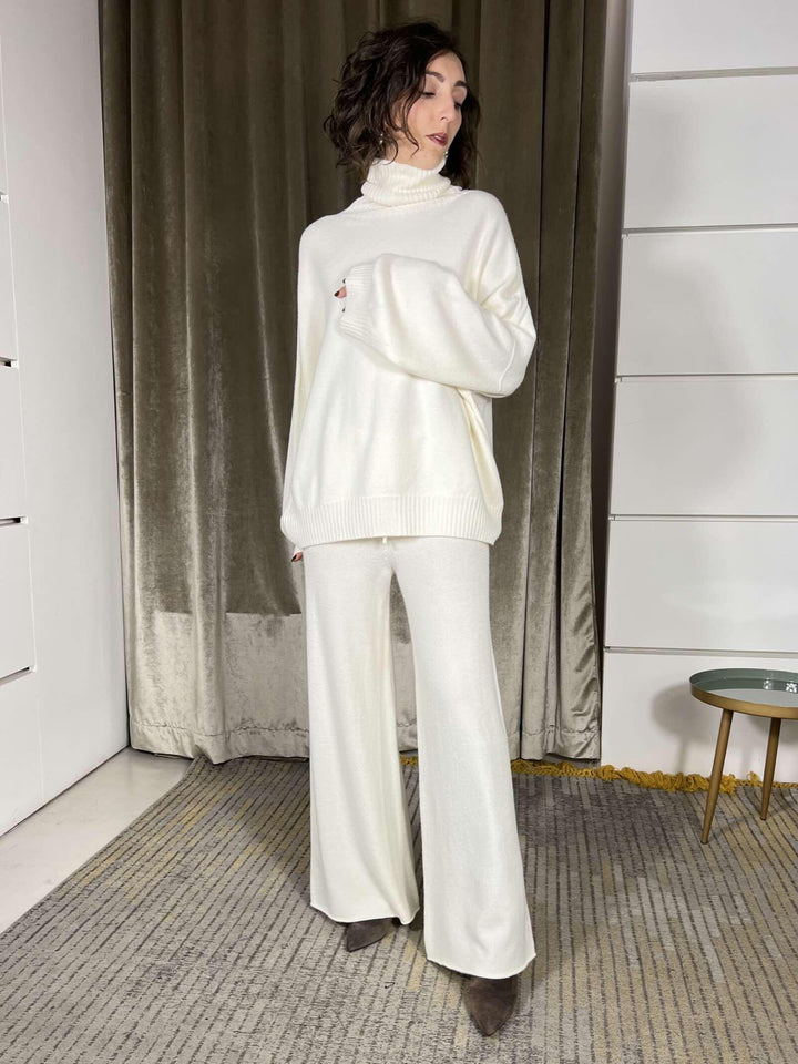 pantalone in maglia a palazzo butterfly P30258853279 IMPERIAL