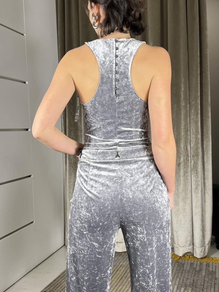 body in velluto martellato grigio chiaro 2M4485J343S733 PATRIZIA PEPE PREVIEW