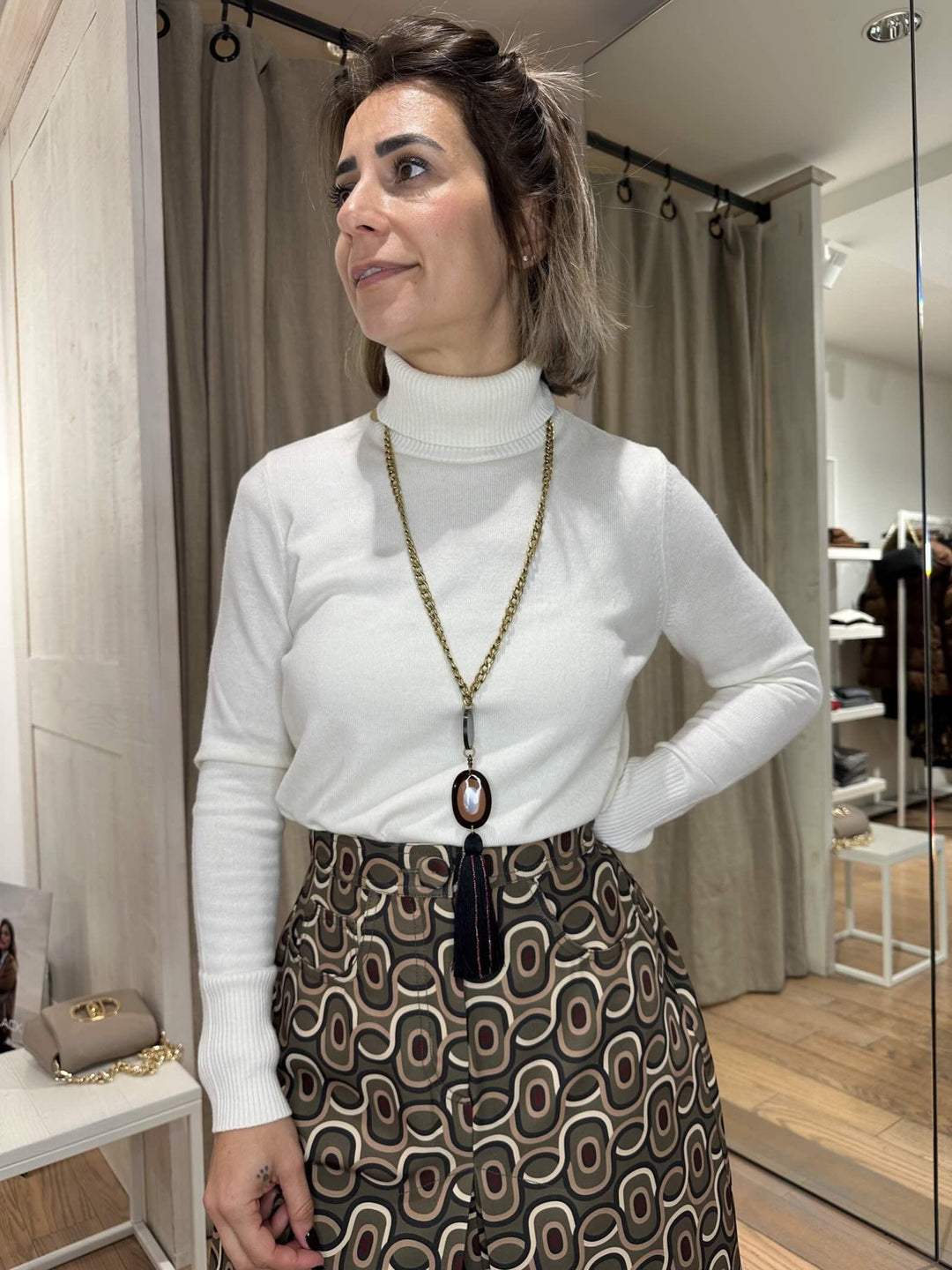 DOLCEVITA AVORIO IN LANA E CASHMERE COLLANA001 PENNYBLACK BLACK