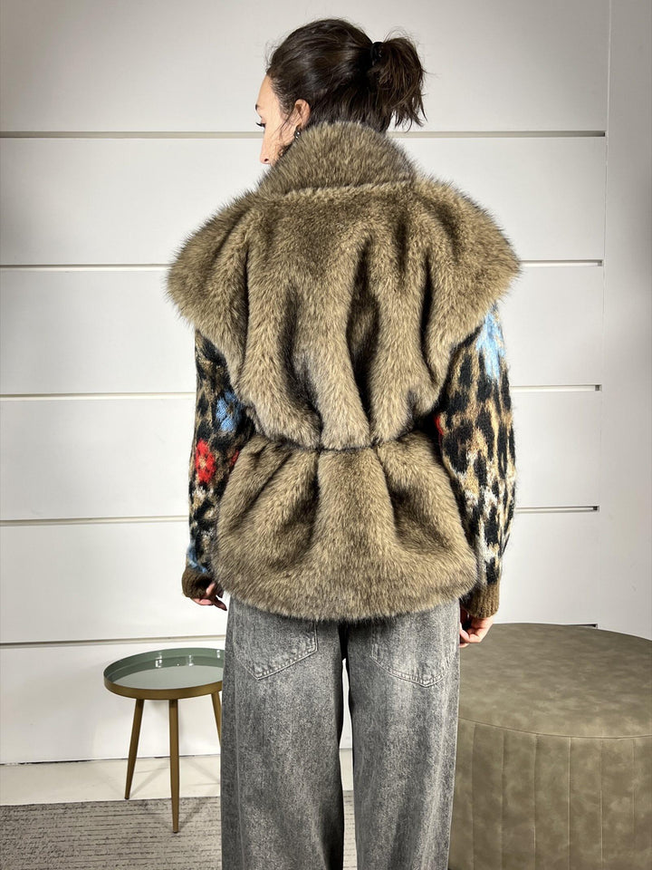 gilet ecopelliccia cammello 505017CAMMELLO SUSY MIX