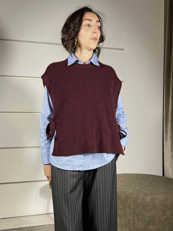 gilet fiocchi laterali vino LFP-P016VINO HAVE ONE