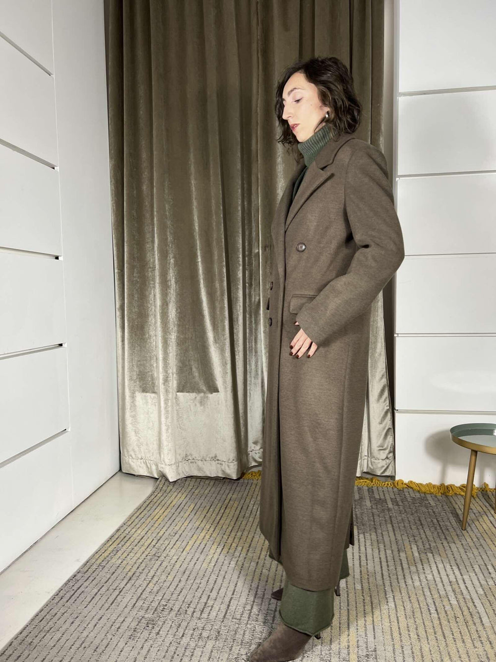 cappotto doppio petto lungo moro SMXJ0005MORO SUSY MIX