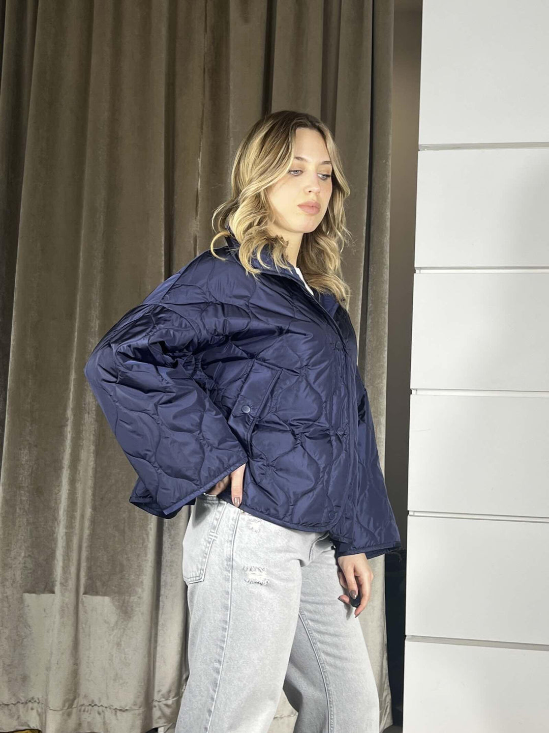 trapuntino con colletto a camicia blu TAB0009BLU VICOLO