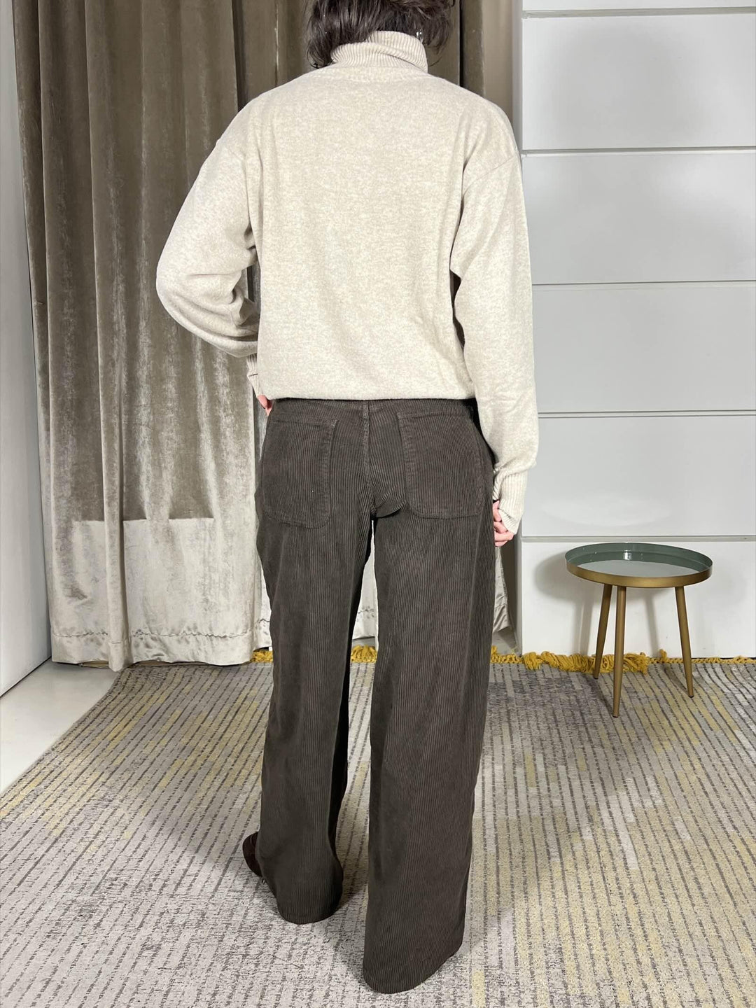 pantalone bella in velluto moro PLS-P238MORO HAVE ONE