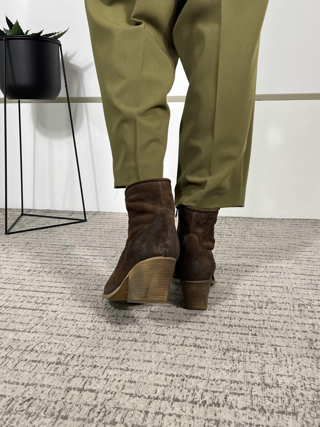 texano morop in  camoscio con ricamo in vera pelle T023MORO SUSY MIX