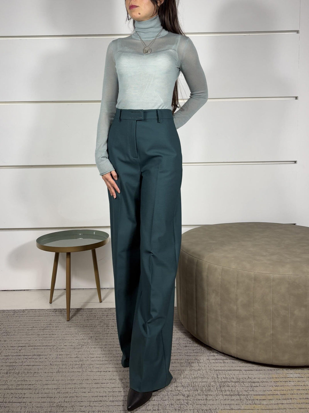 PANTALONE A PALAZZO COLORE VERDE 2P1707A475G619 PATRIZIA PEPE PREVIEW