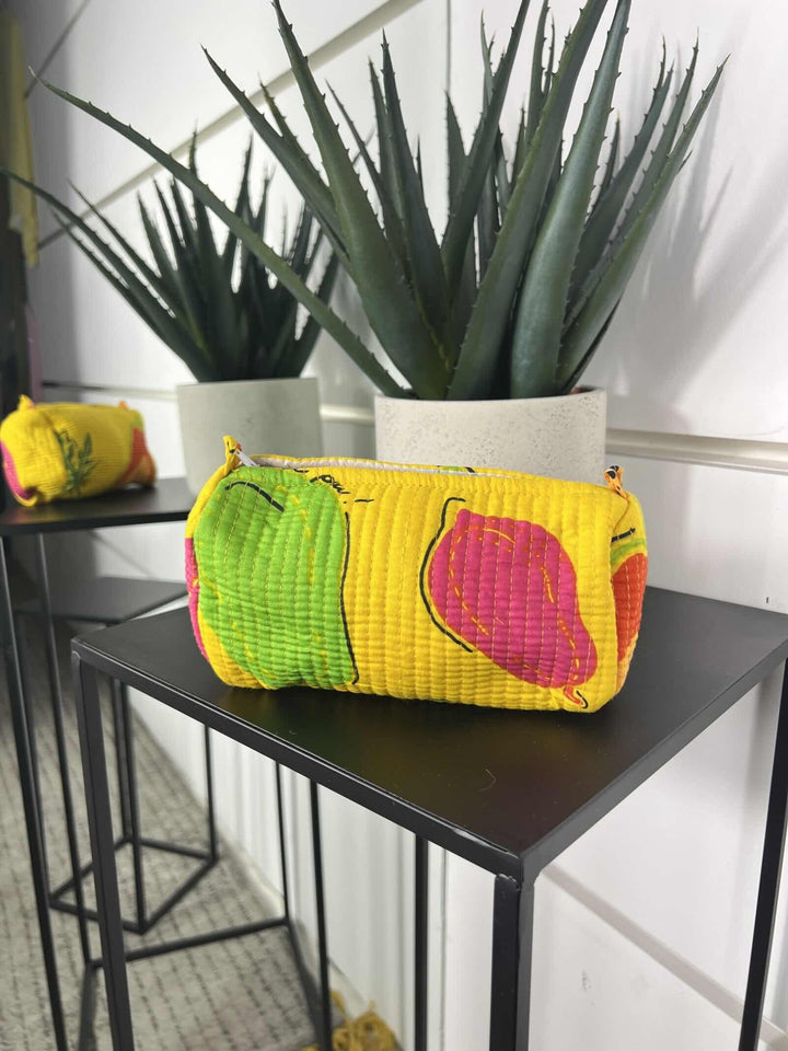 beauty case piccolo stampa gialla fruit CO-BO0219PICCOLOFRUIT/GIALLO FEMME CAFE SELECTION