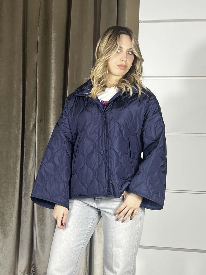 trapuntino con colletto a camicia blu TAB0009BLU VICOLO